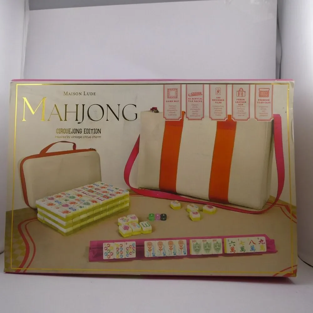 Maison Lude Mahjong Blooming Edition 160 Tile Set Premium Mat Leather Bag New